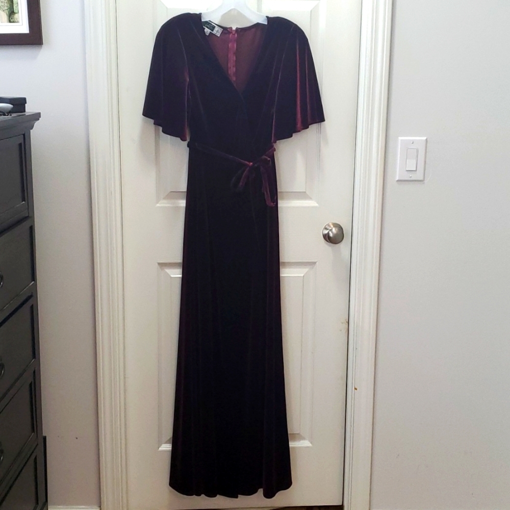 Velvet bridesmaids dress